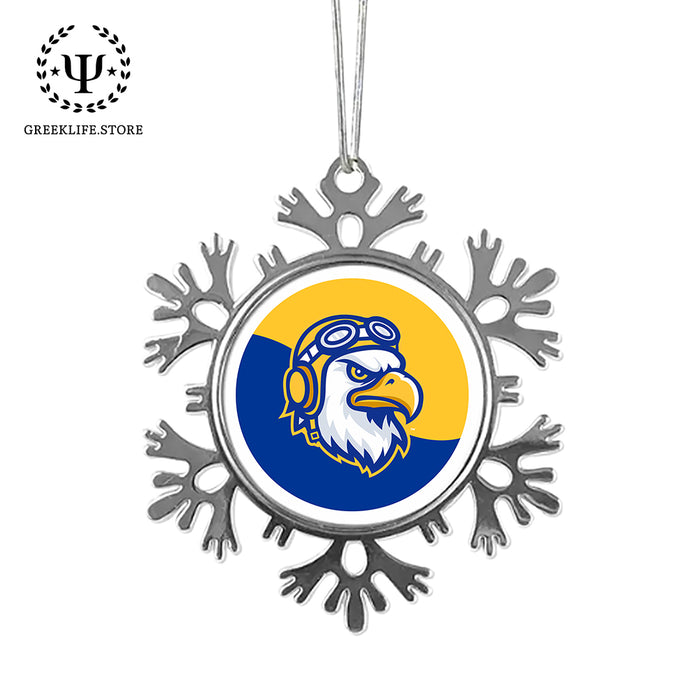 Embry-Riddle Aeronautical University Christmas Ornament - Snowflake Metal