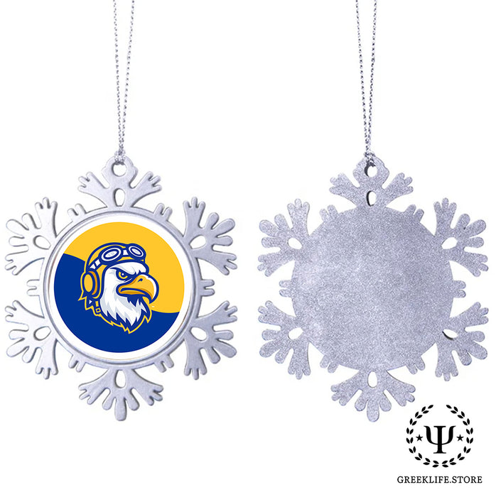 Embry-Riddle Aeronautical University Christmas Ornament - Snowflake Metal