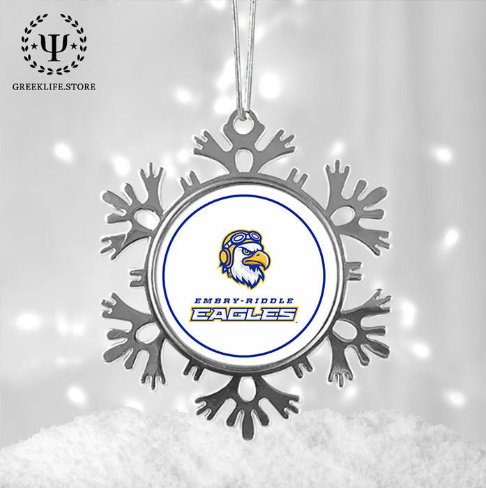Embry-Riddle Aeronautical University Christmas Ornament - Snowflake Metal