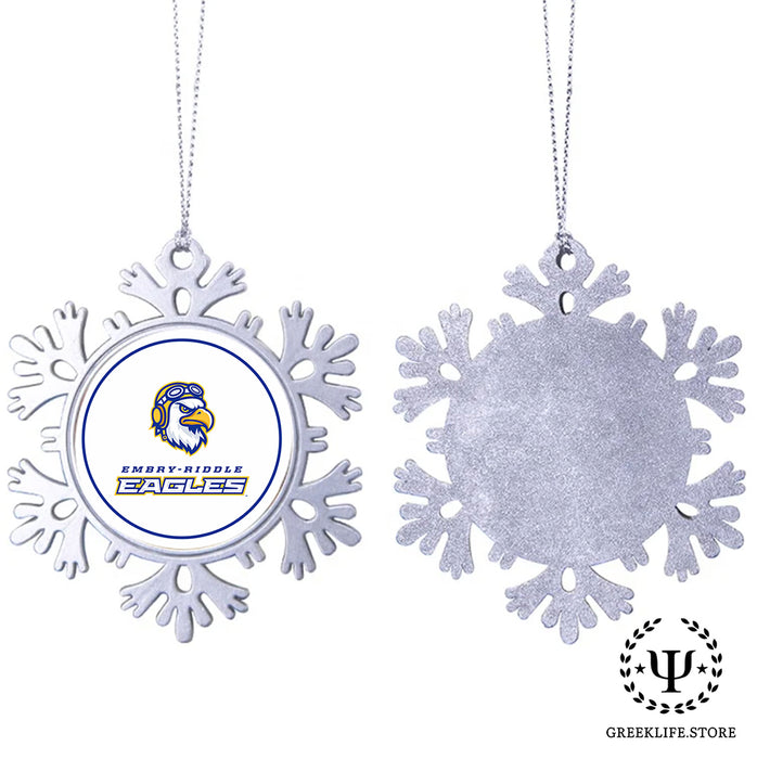 Embry-Riddle Aeronautical University Christmas Ornament - Snowflake Metal