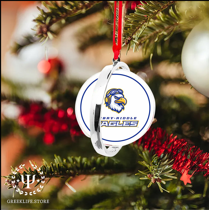 Embry-Riddle Aeronautical University Eagles Sport Christmas Reversible Flat Round Ornament
