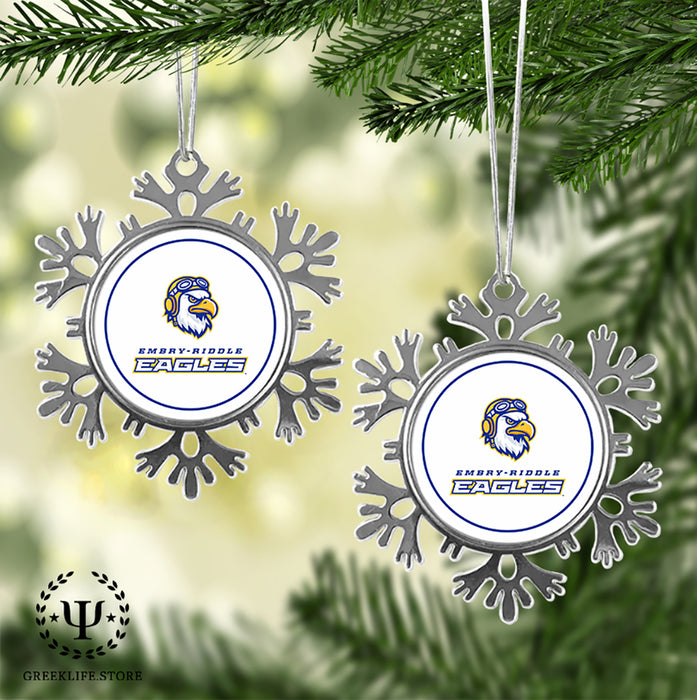 Embry-Riddle Aeronautical University Christmas Ornament - Snowflake Metal