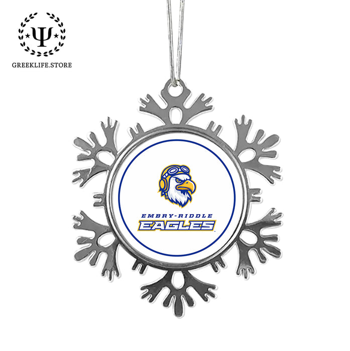 Embry-Riddle Aeronautical University Christmas Ornament - Snowflake Metal