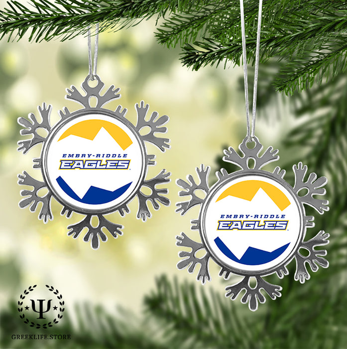 Embry-Riddle Aeronautical University Christmas Ornament - Snowflake Metal