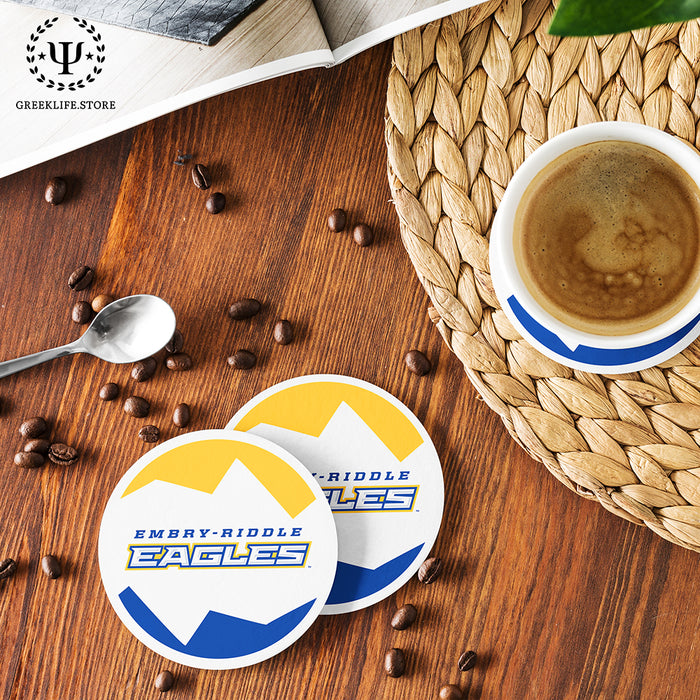 Embry-Riddle Aeronautical University Eagles Sport Beverage Coasters Round (Set of 4)