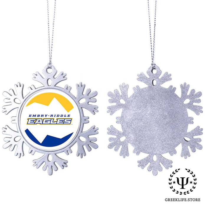 Embry-Riddle Aeronautical University Christmas Ornament - Snowflake Metal