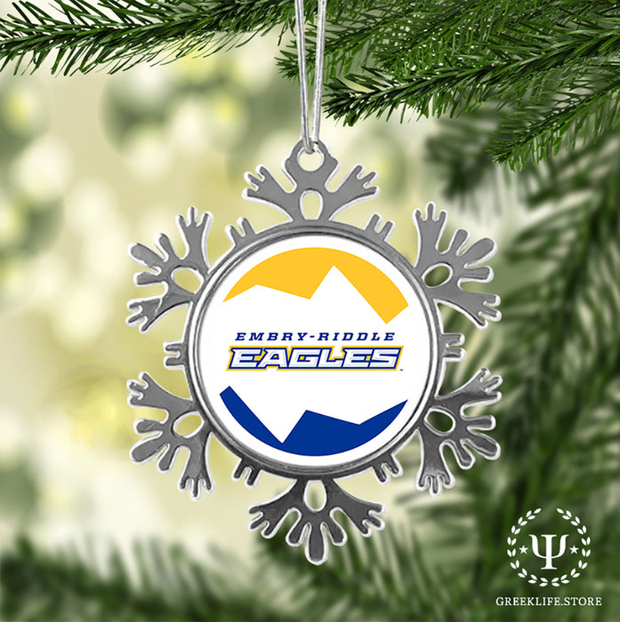 Embry-Riddle Aeronautical University Christmas Ornament - Snowflake Metal