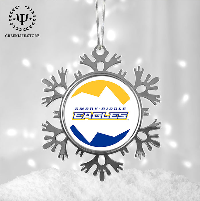 Embry-Riddle Aeronautical University Christmas Ornament - Snowflake Metal