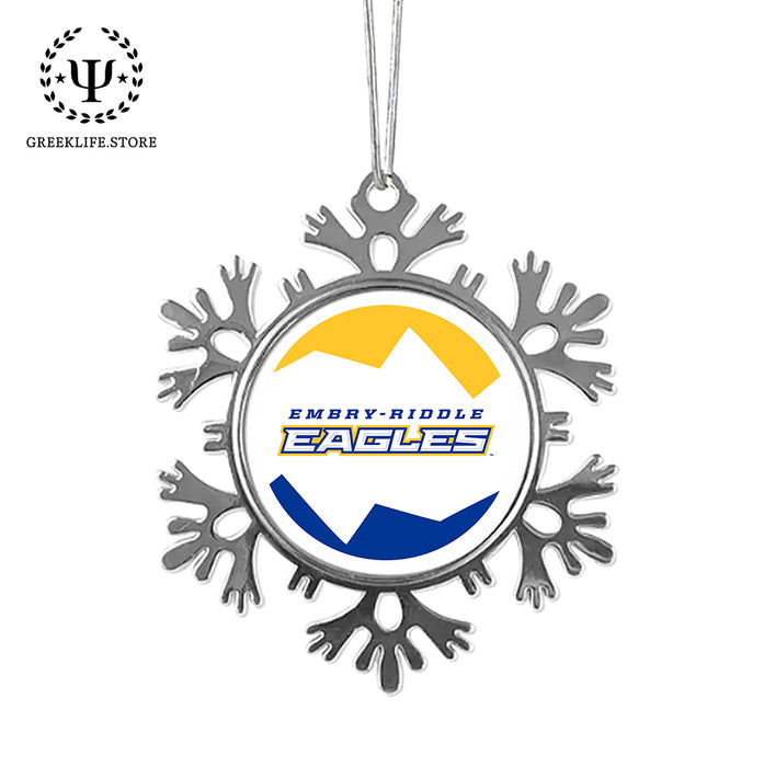 Embry-Riddle Aeronautical University Christmas Ornament - Snowflake Metal