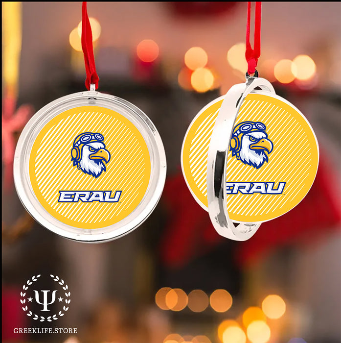 Embry-Riddle Aeronautical University Eagles Sport Christmas Reversible Flat Round Ornament