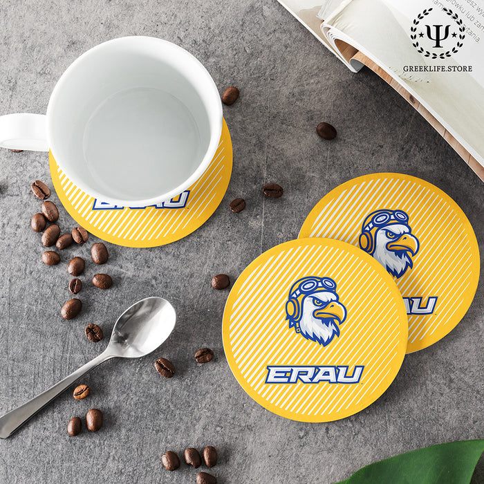 Embry-Riddle Aeronautical University Eagles Sport Beverage Coasters Round (Set of 4)