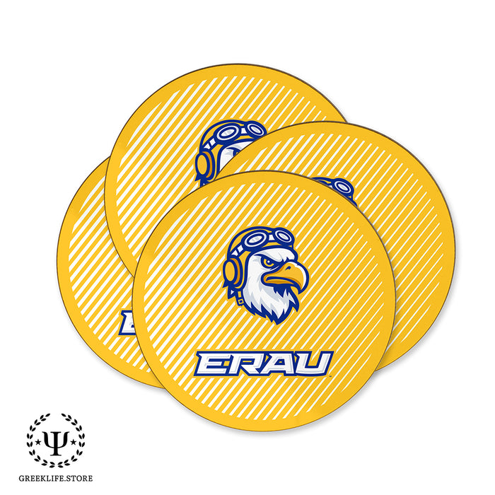 Embry-Riddle Aeronautical University Eagles Sport Beverage Coasters Round (Set of 4)