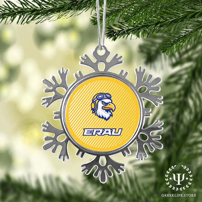 Embry-Riddle Aeronautical University Christmas Ornament - Snowflake Metal