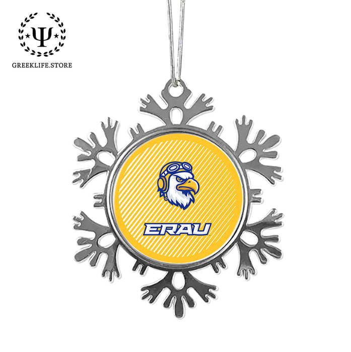 Embry-Riddle Aeronautical University Christmas Ornament - Snowflake Metal