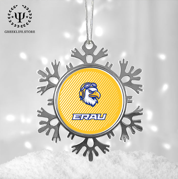 Embry-Riddle Aeronautical University Christmas Ornament - Snowflake Metal