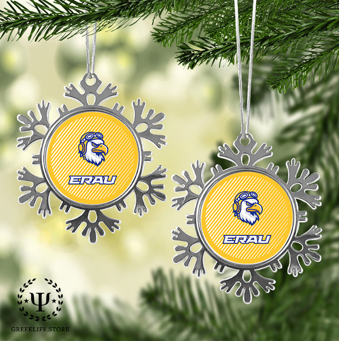 Embry-Riddle Aeronautical University Christmas Ornament - Snowflake Metal