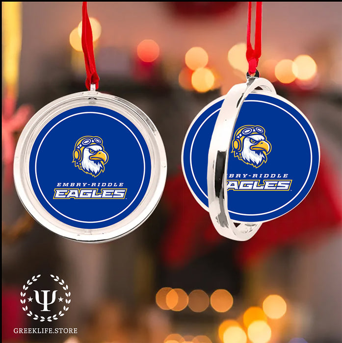 Embry-Riddle Aeronautical University Eagles Sport Christmas Reversible Flat Round Ornament