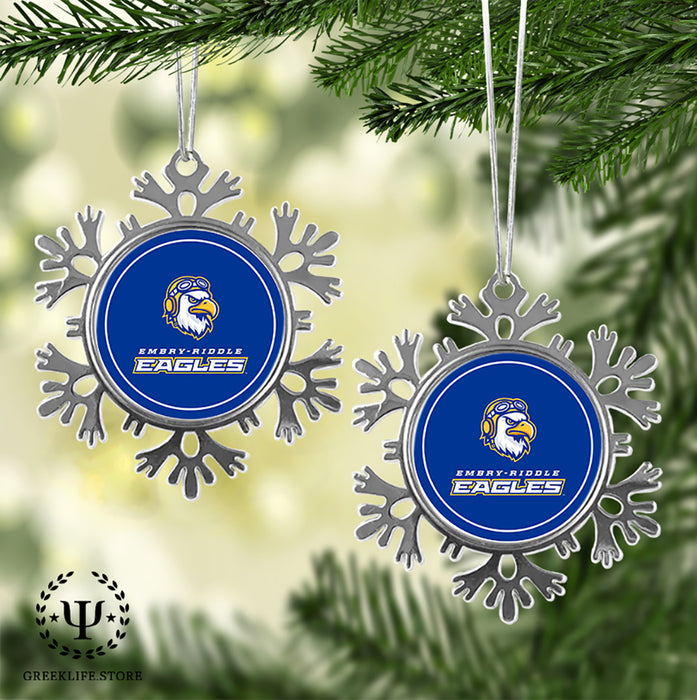Embry-Riddle Aeronautical University Christmas Ornament - Snowflake Metal