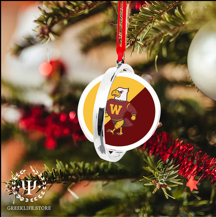 Winthrop University Christmas Reversible Flat Round Ornament