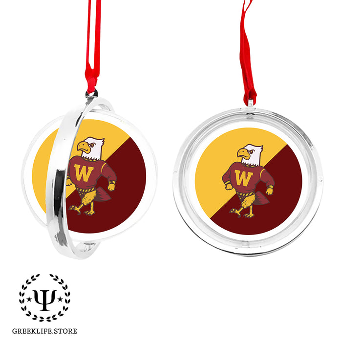 Winthrop University Christmas Reversible Flat Round Ornament
