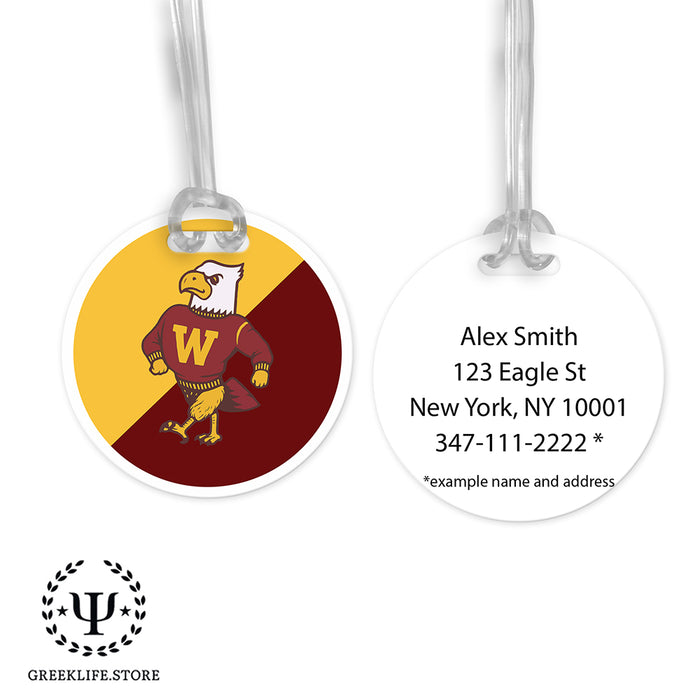 Winthrop University Luggage Bag Tag (round)