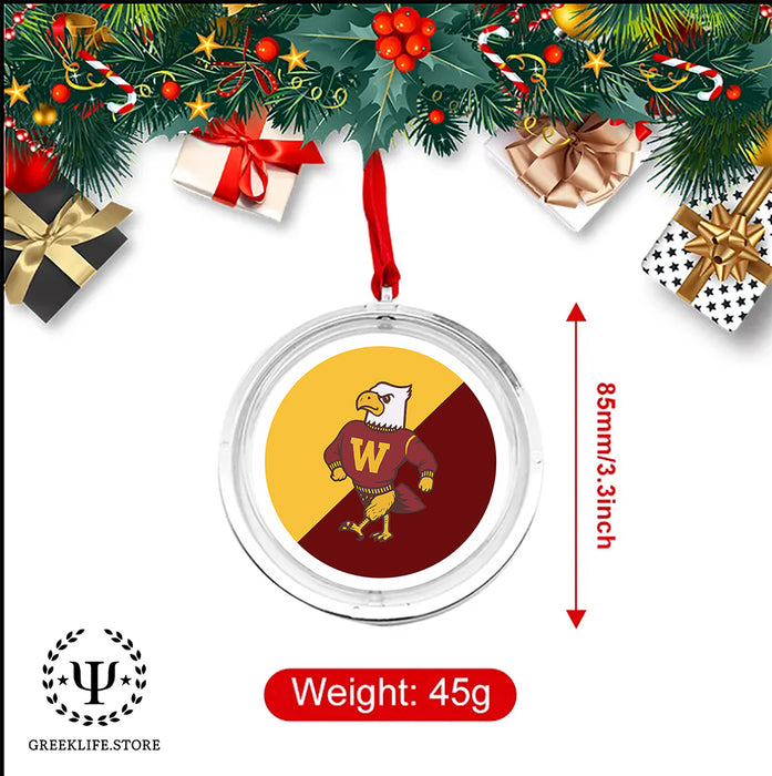 Winthrop University Christmas Reversible Flat Round Ornament