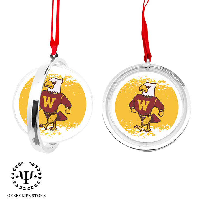 Winthrop University Christmas Reversible Flat Round Ornament
