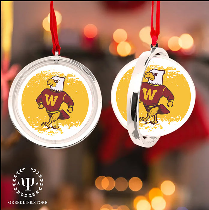 Winthrop University Christmas Reversible Flat Round Ornament