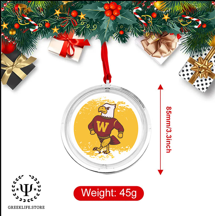 Winthrop University Christmas Reversible Flat Round Ornament