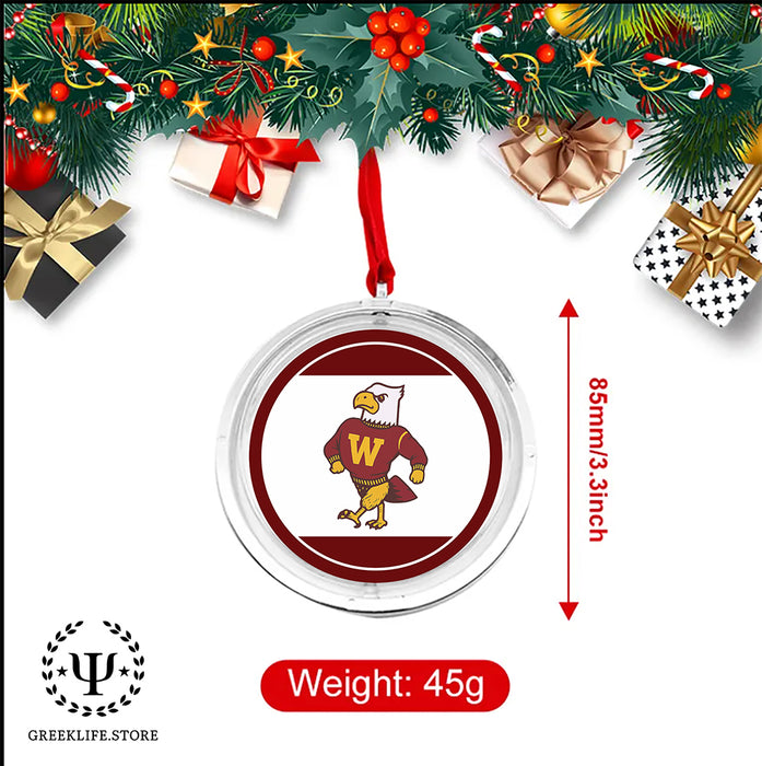 Winthrop University Christmas Reversible Flat Round Ornament