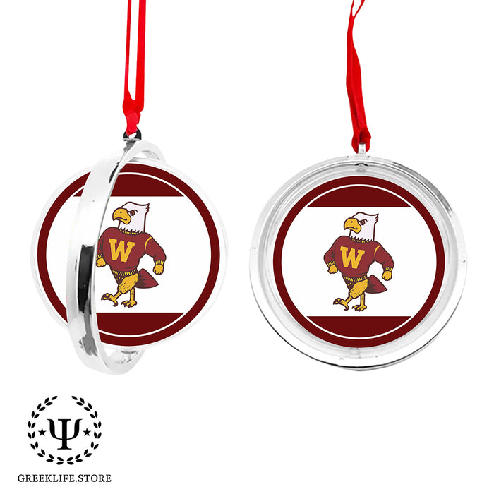 Winthrop University Christmas Reversible Flat Round Ornament