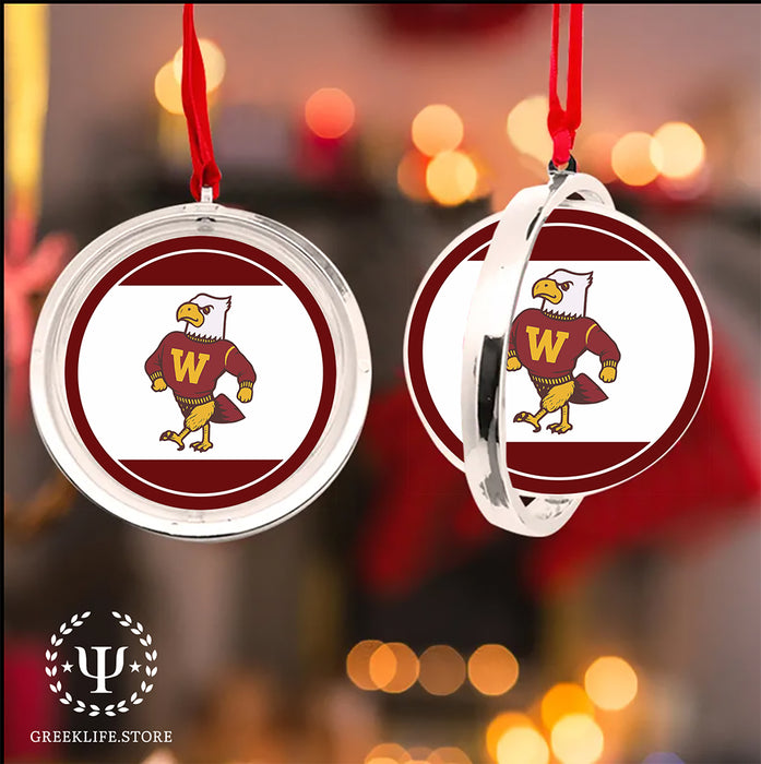 Winthrop University Christmas Reversible Flat Round Ornament