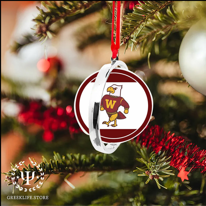 Winthrop University Christmas Reversible Flat Round Ornament