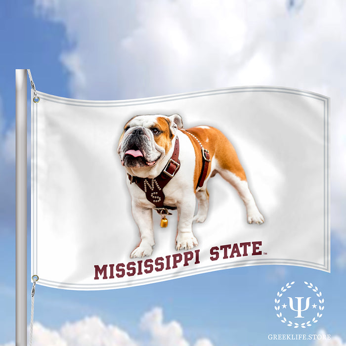 Live Mascot - Dak - Bully XXII - Bulldog - Mississippi State University Flags and Banners
