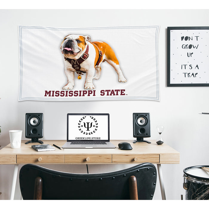 Live Mascot - Dak - Bully XXII - Bulldog - Mississippi State University Flags and Banners