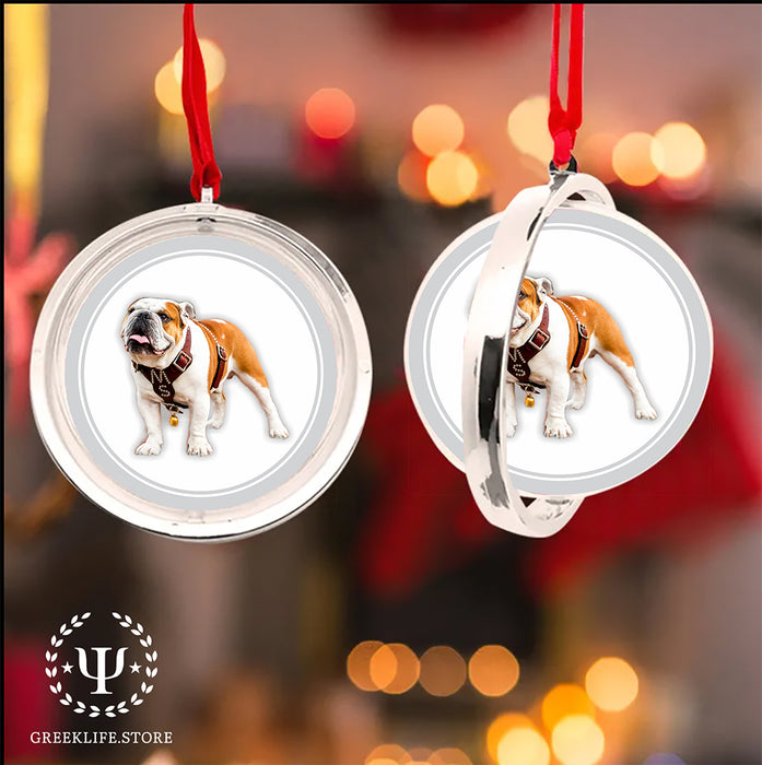 Mississippi State University Christmas Reversible Flat Round Ornament