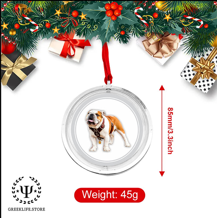 Mississippi State University Christmas Reversible Flat Round Ornament