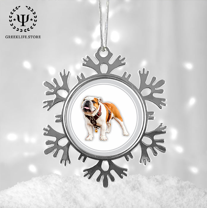 Mississippi State University Christmas Ornament - Snowflake Metal