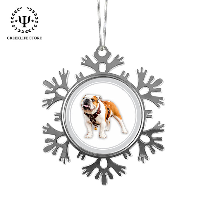 Mississippi State University Christmas Ornament - Snowflake Metal
