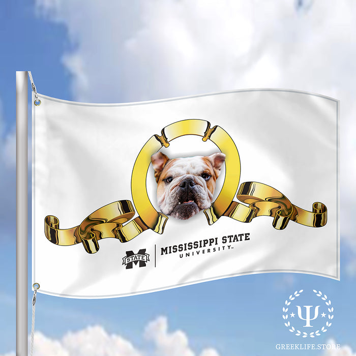 Live Mascot - Dak - Bully XXII - Bulldog - Mississippi State University Flags and Banners