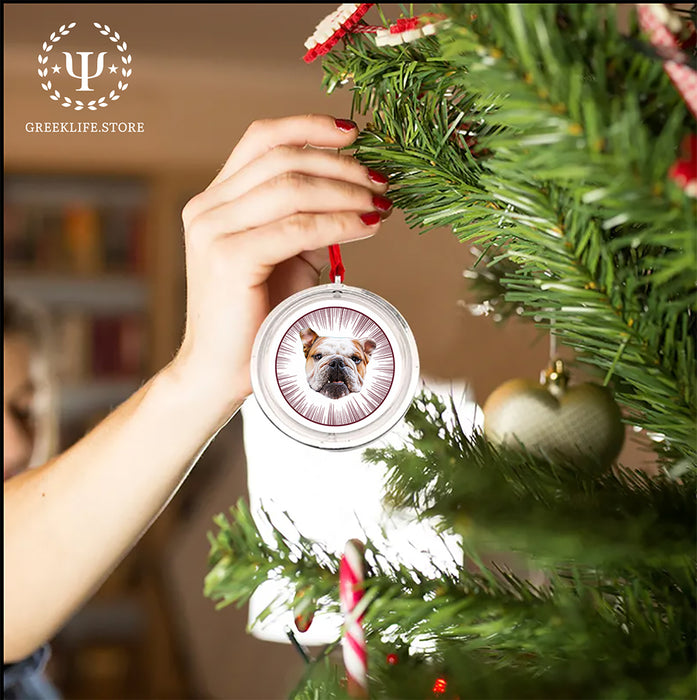 Mississippi State University Christmas Reversible Flat Round Ornament