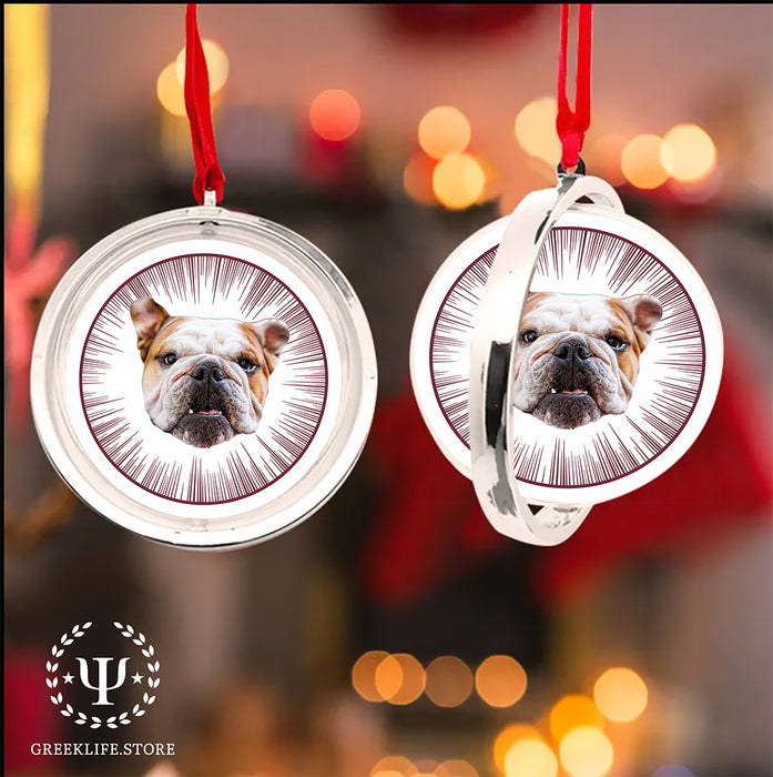 Mississippi State University Christmas Reversible Flat Round Ornament