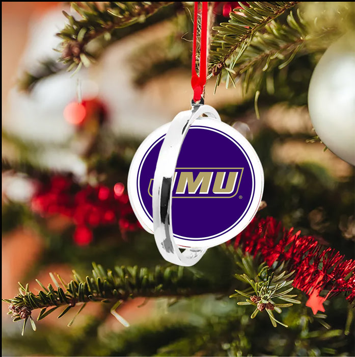James Madison University Christmas Reversible Flat Round Ornament