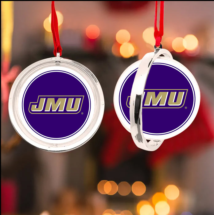 James Madison University Christmas Reversible Flat Round Ornament