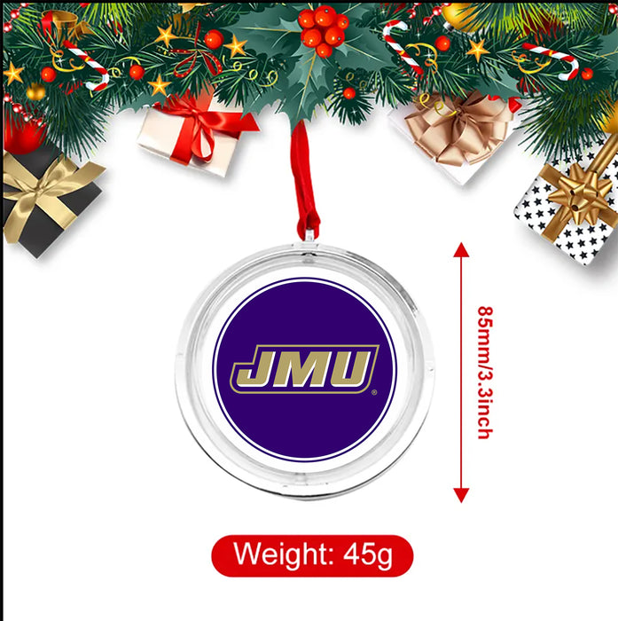 James Madison University Christmas Reversible Flat Round Ornament
