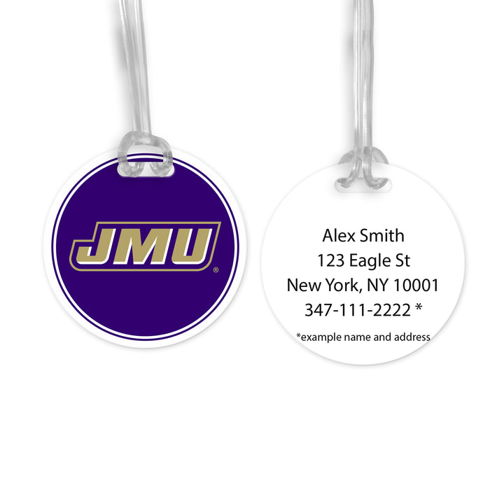 James Madison University Luggage Bag Tag (round)