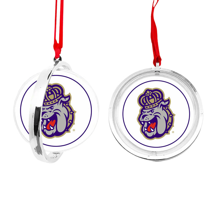 James Madison University Christmas Reversible Flat Round Ornament