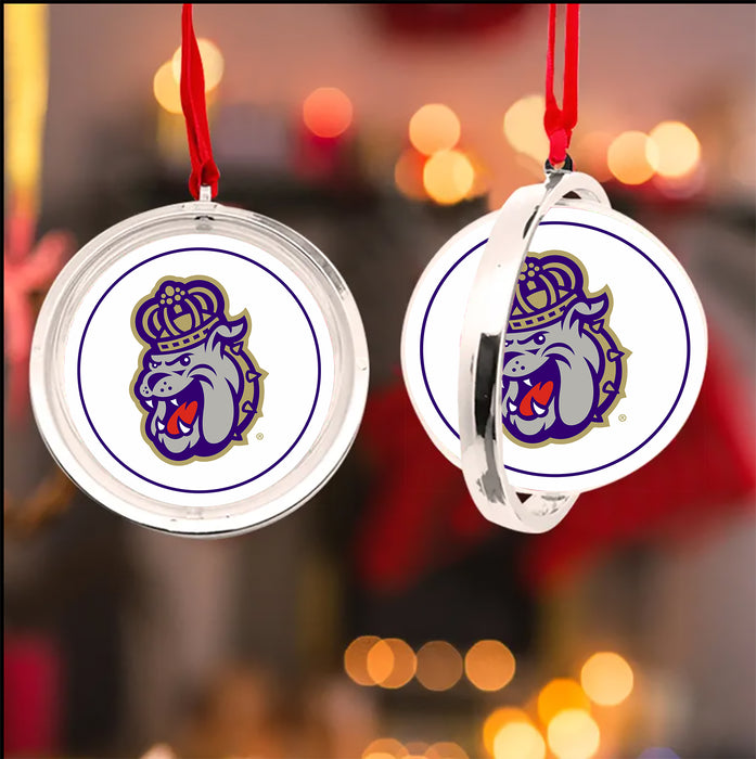 James Madison University Christmas Reversible Flat Round Ornament