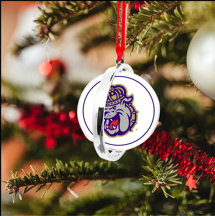 James Madison University Christmas Reversible Flat Round Ornament