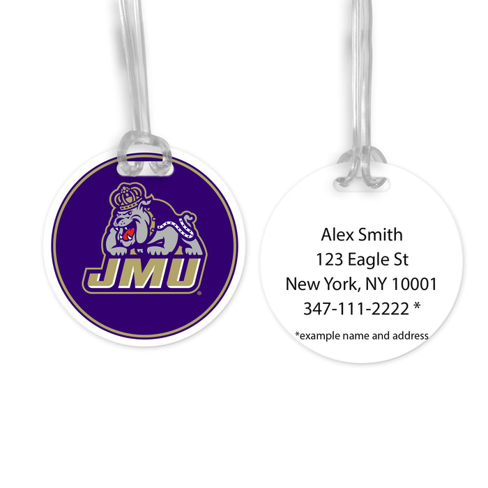 James Madison University Luggage Bag Tag (round)